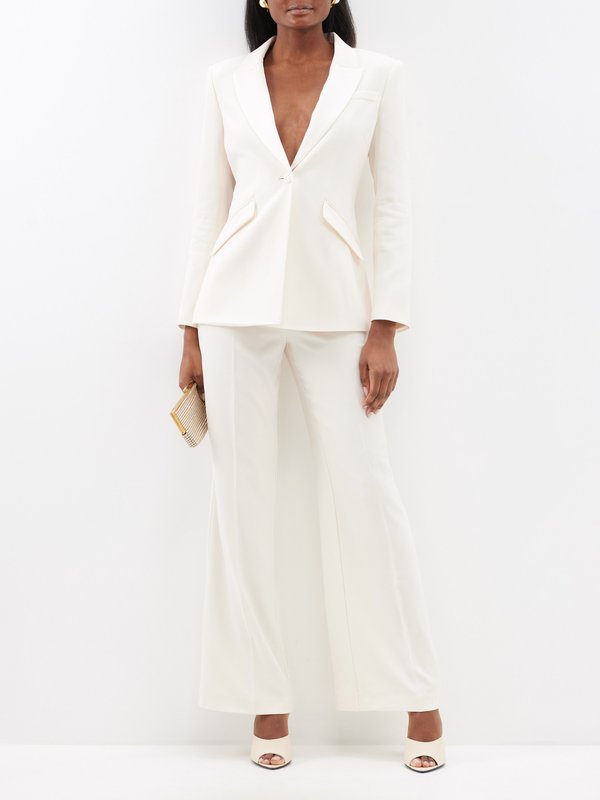 Roland Mouret High-rise satin-crepe trousers