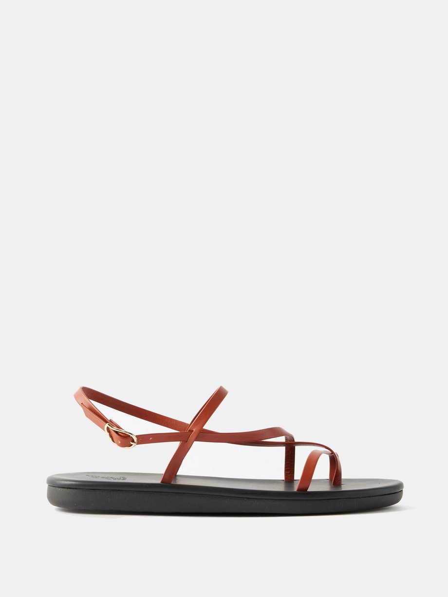 Brown Alethea leather sandals | Ancient Greek Sandals | MATCHES UK