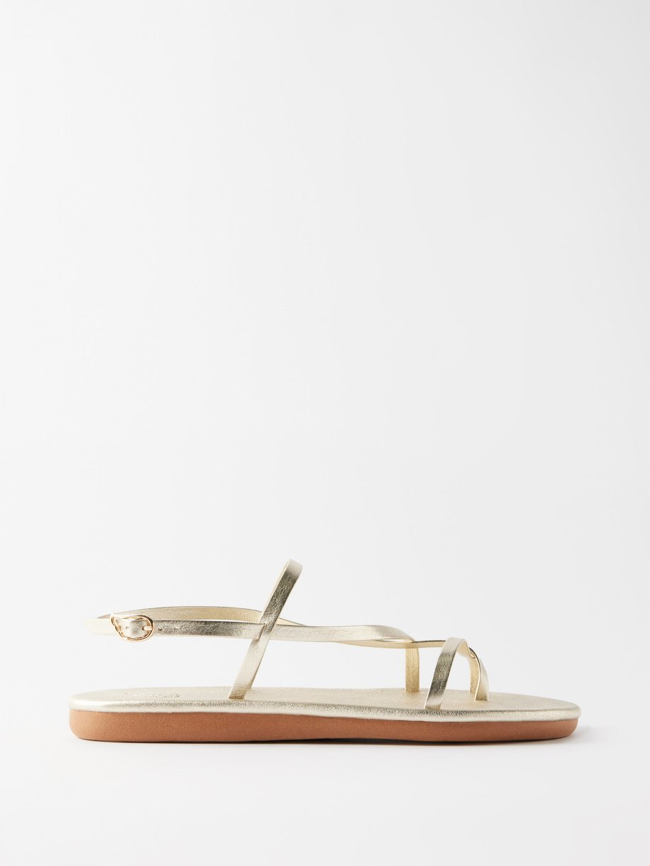 Ancient Greek Sandals Alethea leather flat sandals
