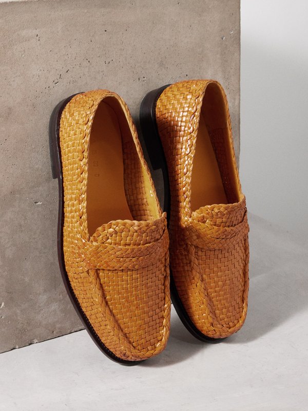 Marni Loom woven-leather loafers