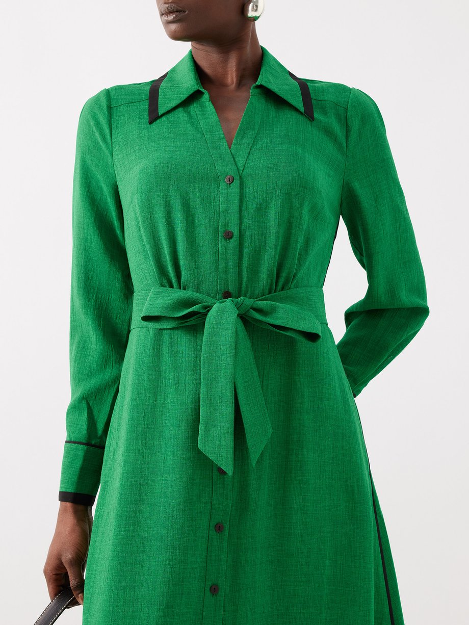 Green The Fallon belted voile shirt dress Cefinn MATCHES UK