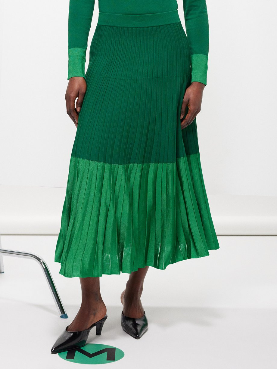 Green The Colette pleated skirt | Cefinn | MATCHES UK