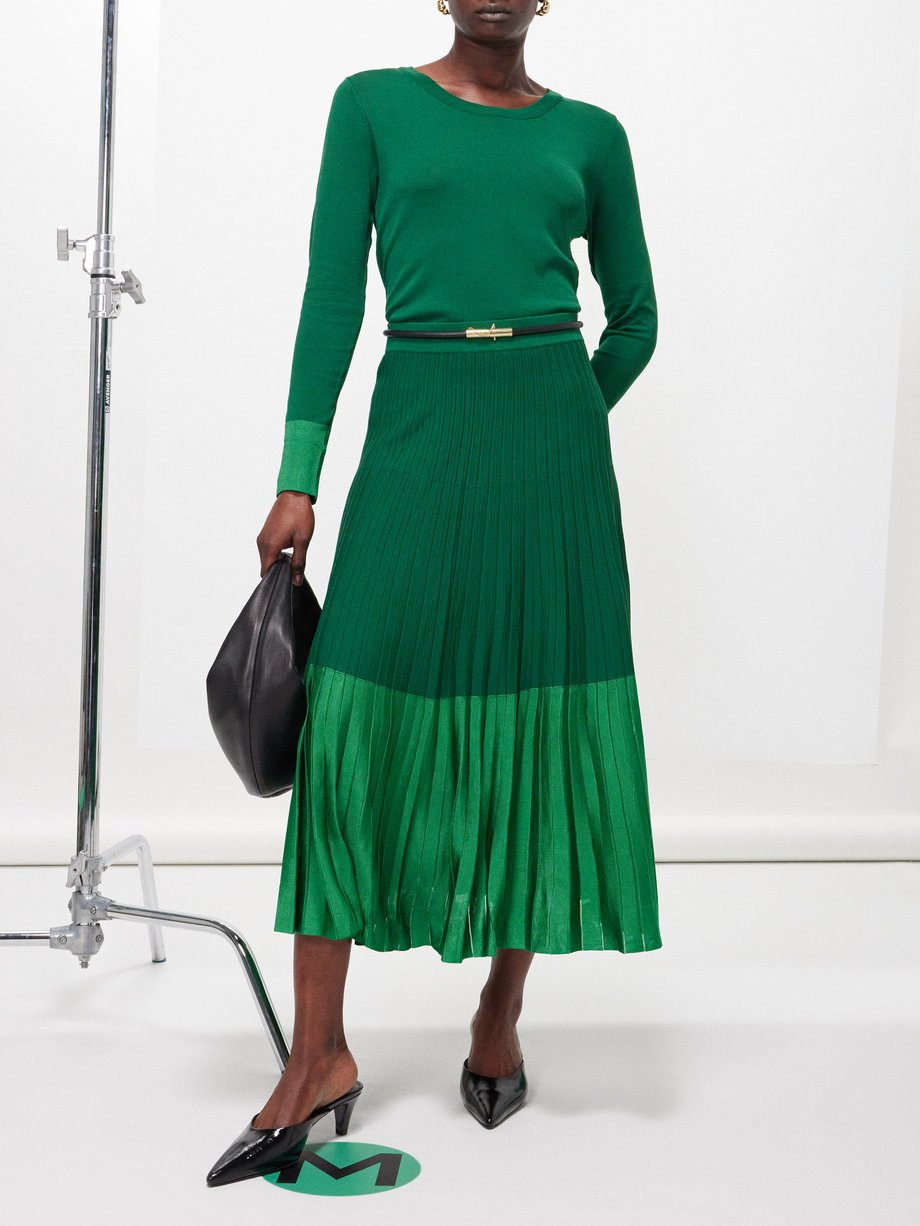 Green The Colette pleated skirt Cefinn MATCHES UK