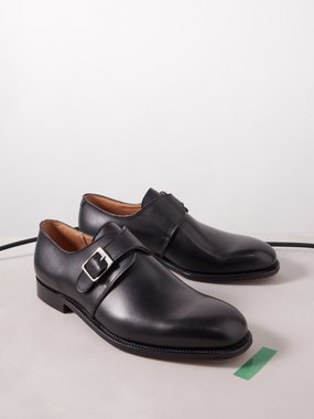 Grenson Arundel leather monk-strap shoes