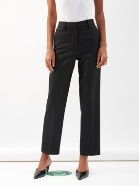 By Malene Birger Igda twill straight-leg tailored trousers