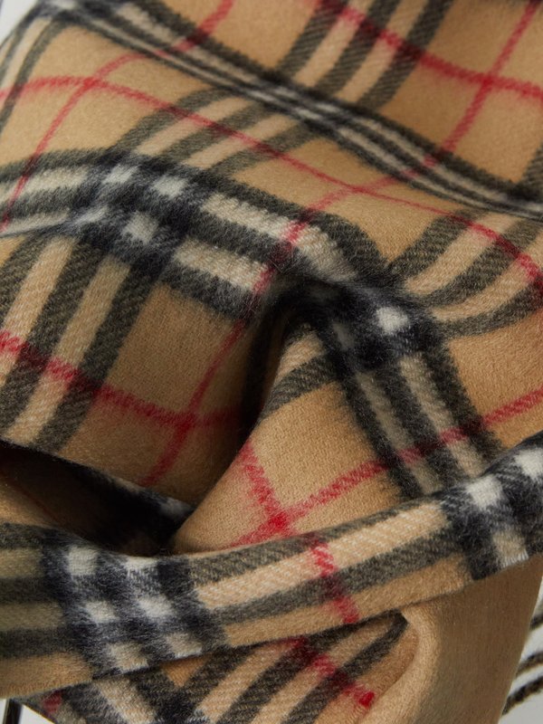 Vintage Check cashmere scarf in beige - Burberry