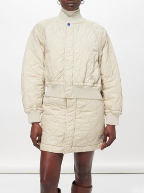 Burberry Diamond-quilted shell bomber jacket