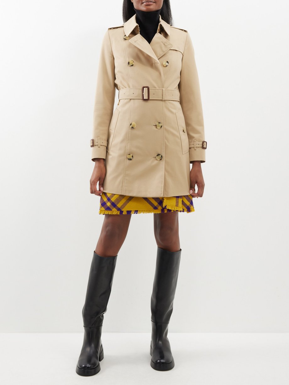 Beige Chelsea short cotton trench coat | Burberry | MATCHES UK