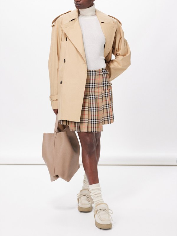 Burberry Cropped cotton-gabardine trench coat