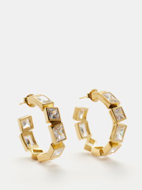 Completedworks Square stone 18kt gold-vermeil earrings