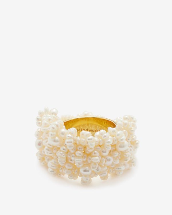 Completedworks Cover pearl cluster & 18kt gold-vermeil ring