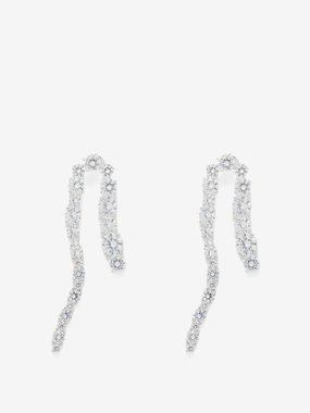 Completedworks Cubic zirconia & rhodium-plated drop earrings