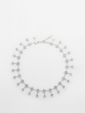 Completedworks Layered double drop crystal necklace
