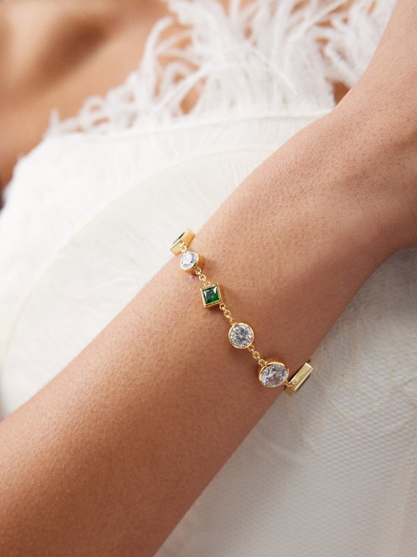 Completedworks Cubic zirconia & 18kt gold-vermeil bracelet