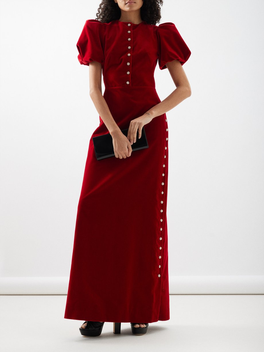 The Vampire's Wife The Confessional balloon-sleeve velvet gown