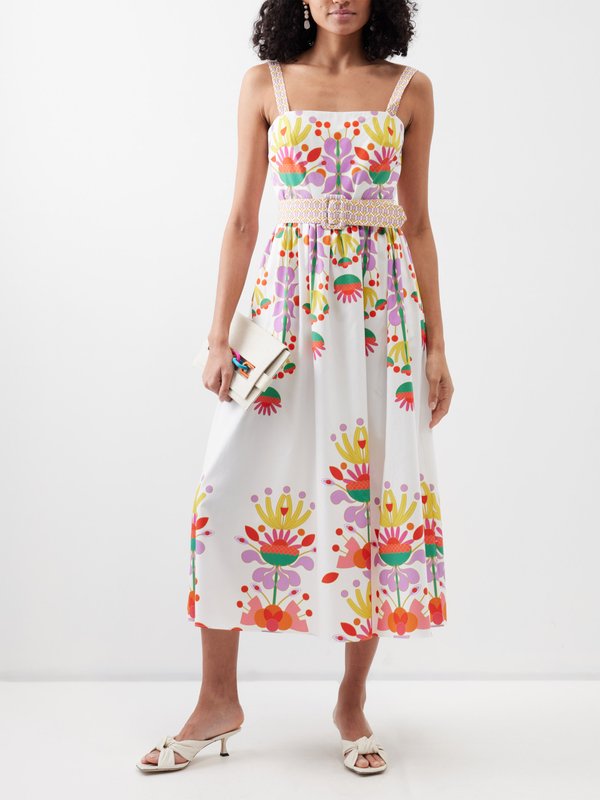 Borgo De Nor Ninet floral-print cotton midi dress