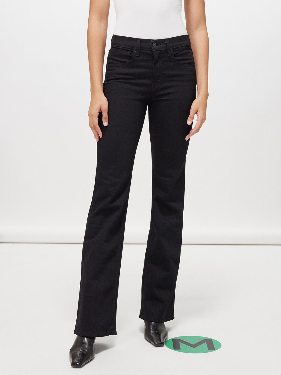 Black Celia flared-leg jeans | Nili Lotan | MATCHES UK