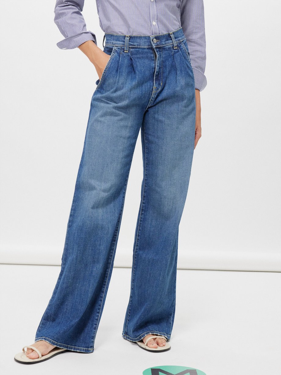 Blue Flora wide-leg jeans | Nili Lotan | MATCHES UK