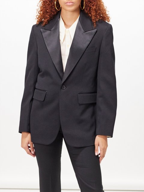 Black Jarida peak-lapel suit jacket, Acne Studios