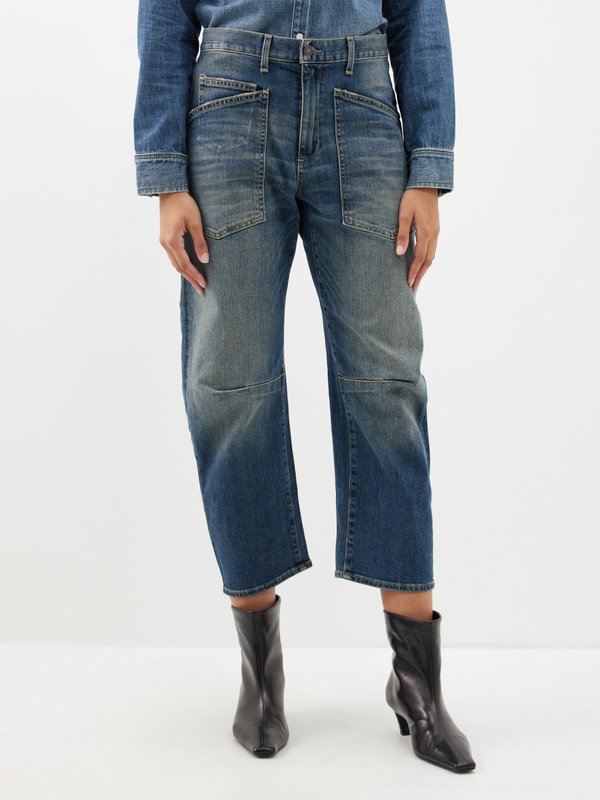 Nili Lotan Shon wide-leg cropped jeans