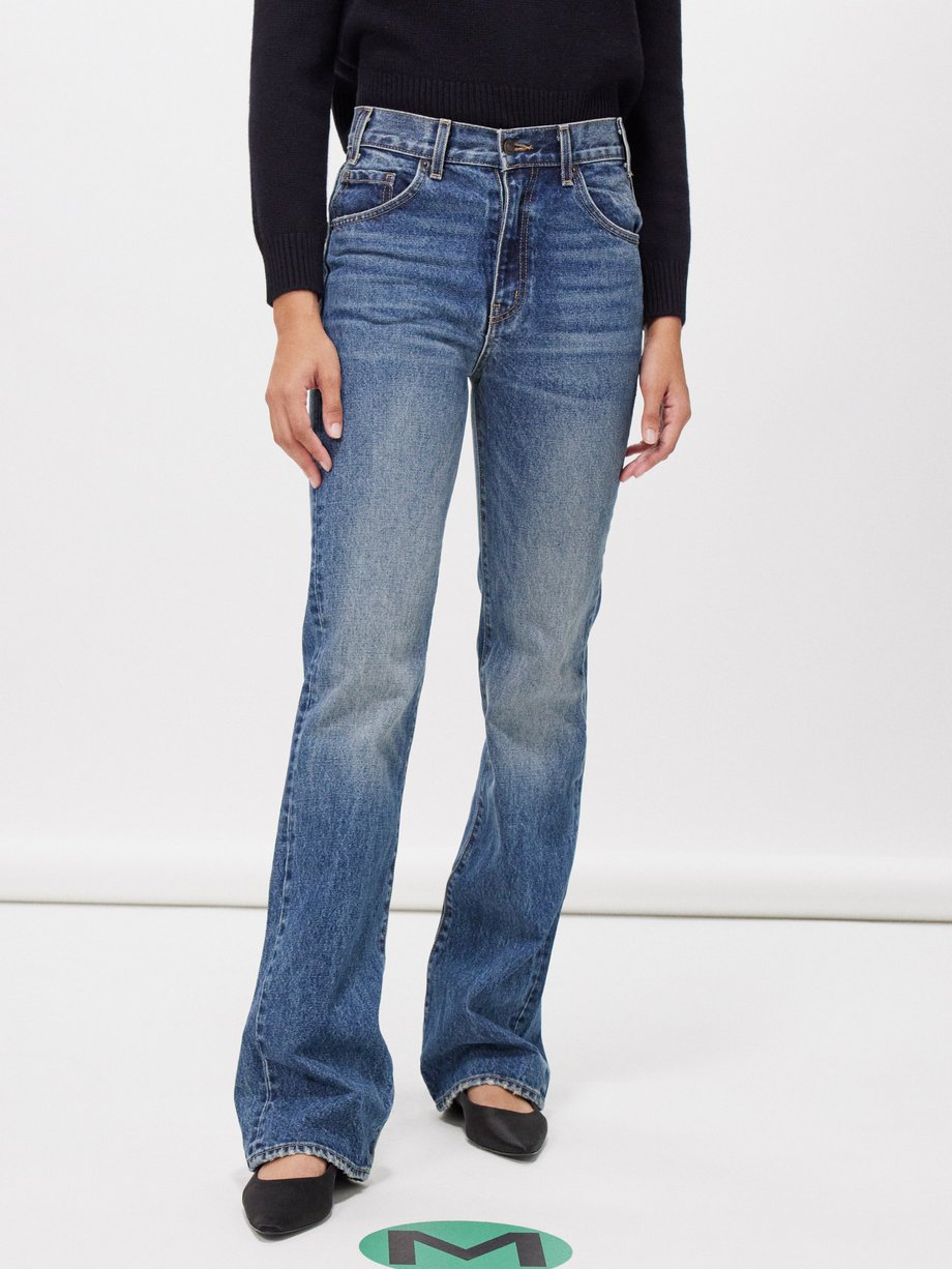Blue Joan flared slim-leg jeans | Nili Lotan | MATCHES UK