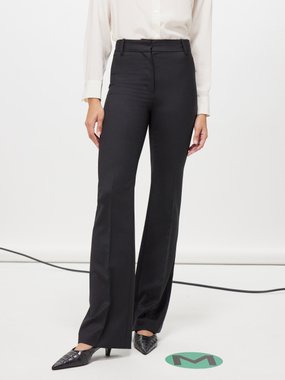 Nili Lotan Corette stretch wool-blend flared trousers