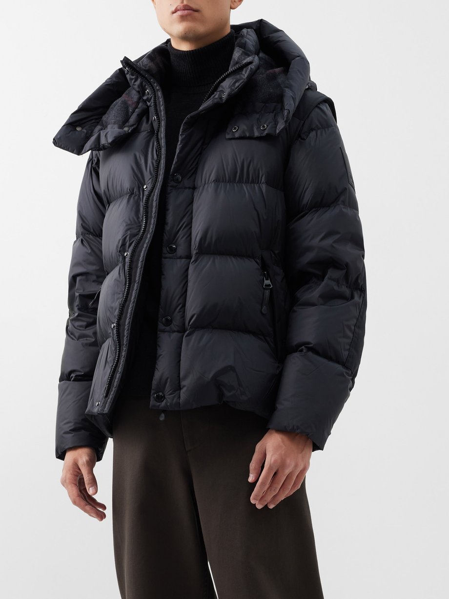 Black Leeds detachable-sleeve down coat | Burberry | MATCHESFASHION US