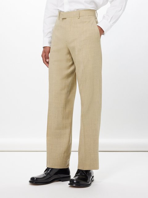 BURBERRY Linen Blend Slim Fit Tailored Trousers | Endource