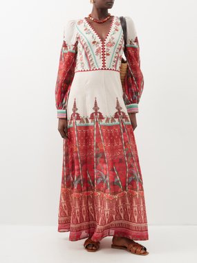 Emporio Sirenuse Adelaide printed cotton-voile maxi dress
