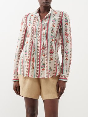 Emporio Sirenuse Chiara floral-print cotton-voile shirt