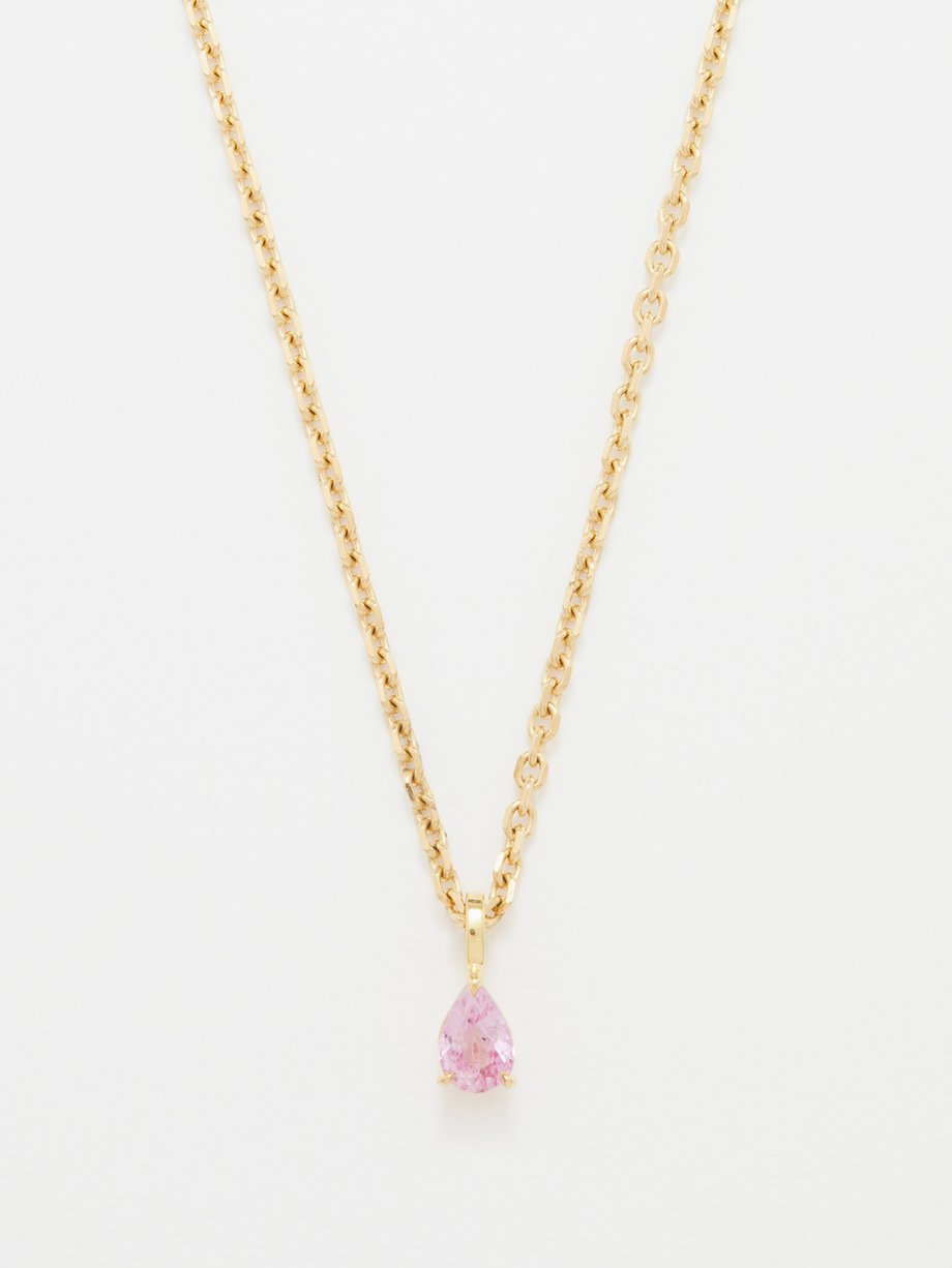 Happy diamanté pink necklace | Born In The Sun