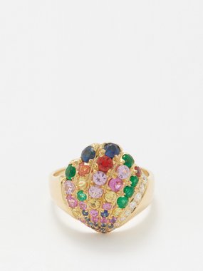 Anita Ko Aurora diamond, sapphire & 18kt gold ring