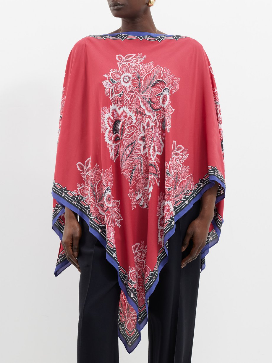 ETRO floral-print knitted top - Blue
