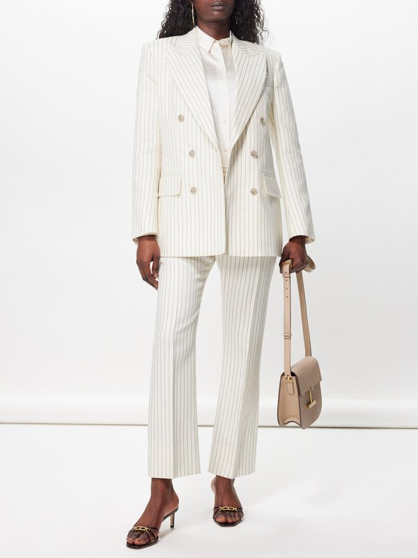 Tom Ford Pinstripe wool-blend tailored jacket