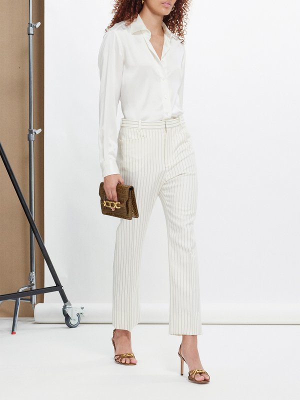 Tom Ford Pinstripe tailored wool-blend trousers