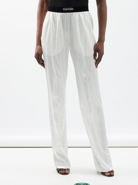 White Ralph logo-print cotton-blend track pants