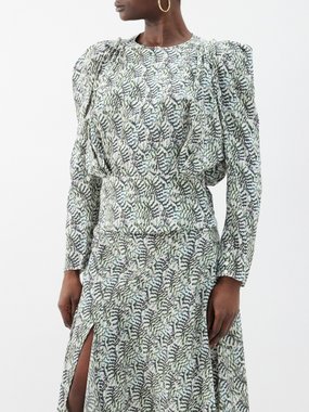 Isabel Marant Zarga butterfly-print silk-blend blouse