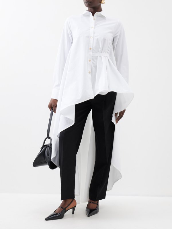 Palmer//harding Super asymmetric cotton-poplin shirt