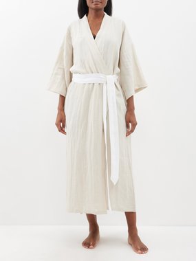 Deiji Studios The 02 belted linen robe