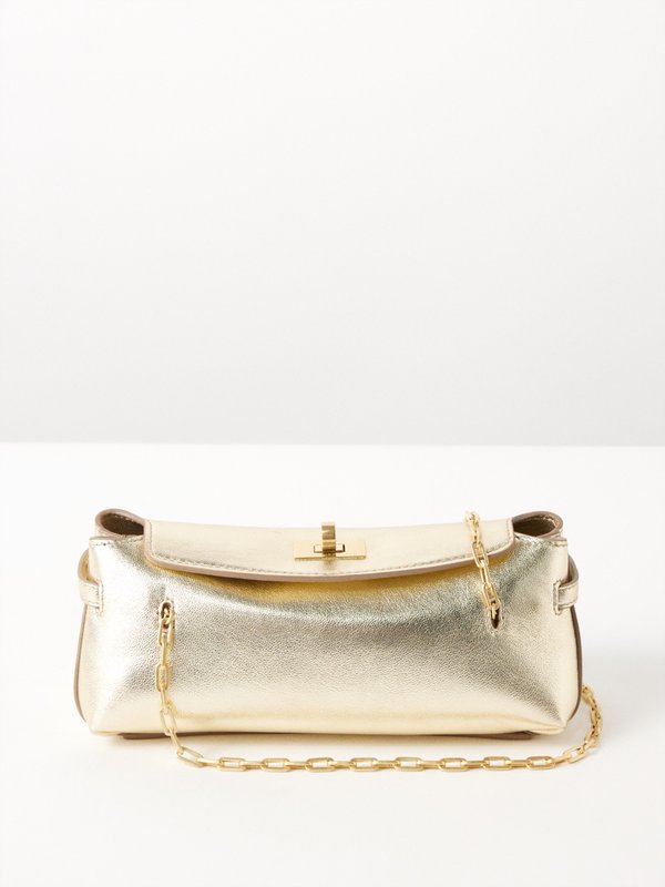Anya Hindmarch Waverley metallic-leather handbag