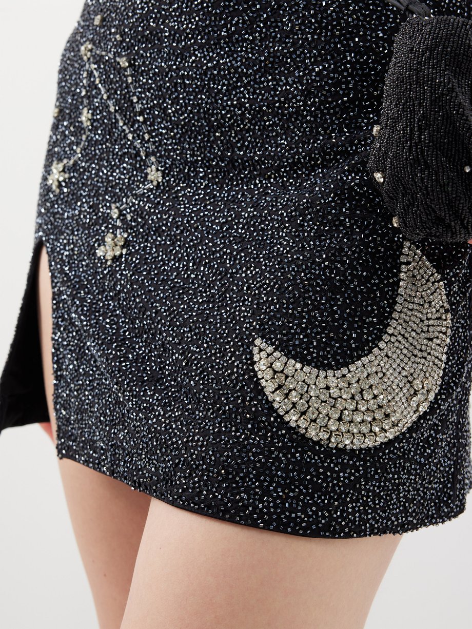Black Le Sable beaded mini dress | Staud | MATCHES UK
