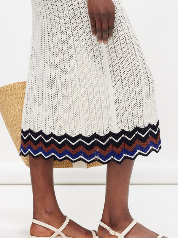 ERES Luna cotton-blend knitted midi dress