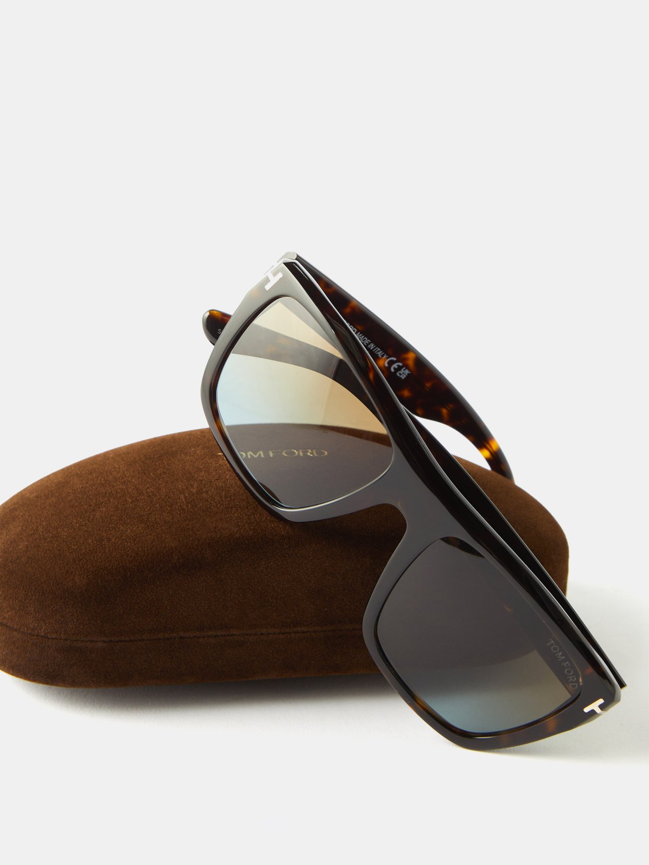 TOM FORD - D-Frame Tortoiseshell Acetate Polarised Sunglasses