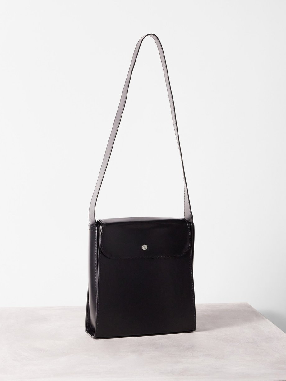 Black Extended Square leather cross-body bag | Our Legacy | MATCHES UK