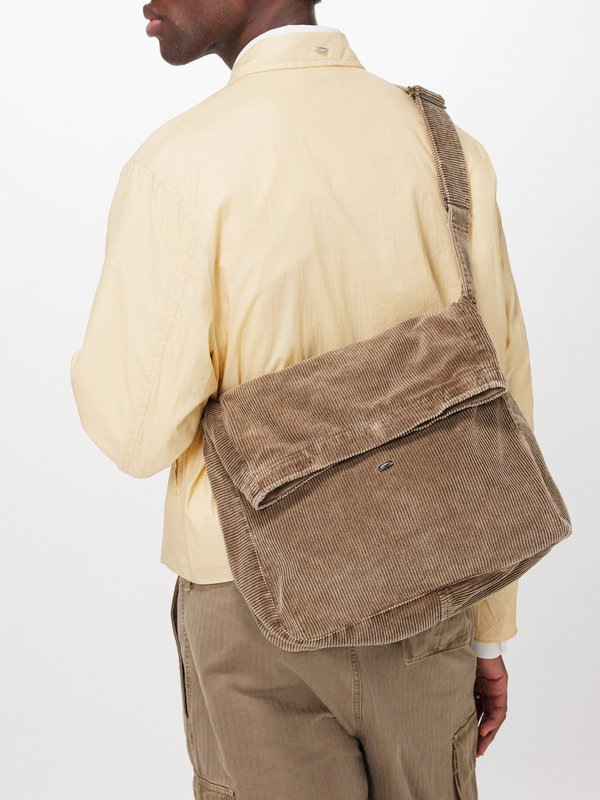 OUR LEGACY Sling cotton-corduroy shoulder bag