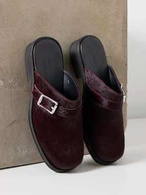 OUR LEGACY Our Legacy Camion buckled calf hair mules