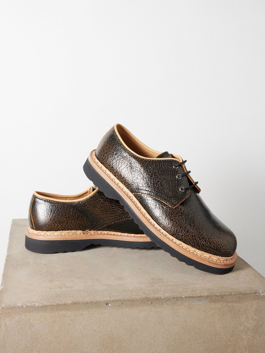 OUR LEGACY (Our Legacy) Trampler cracked-leather Derby shoes
