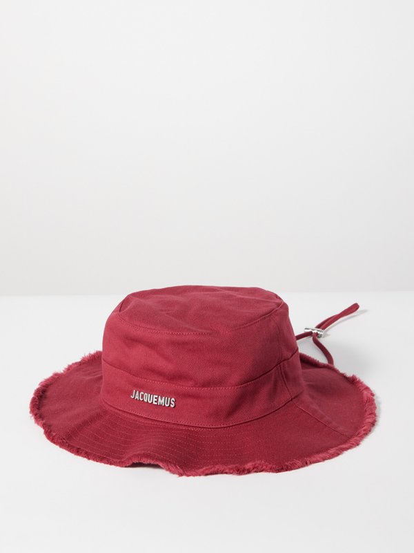 Jacquemus Artichaut frayed cotton-twill bucket hat