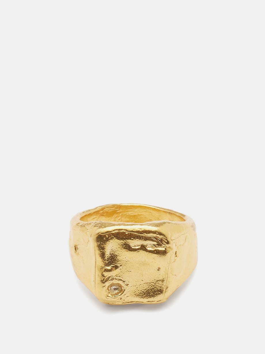 Buy 24K Pure Solid Gold Hand Forged Signet Ring Custom Stamp Design MADE TO  ORDER Online in India - Etsy