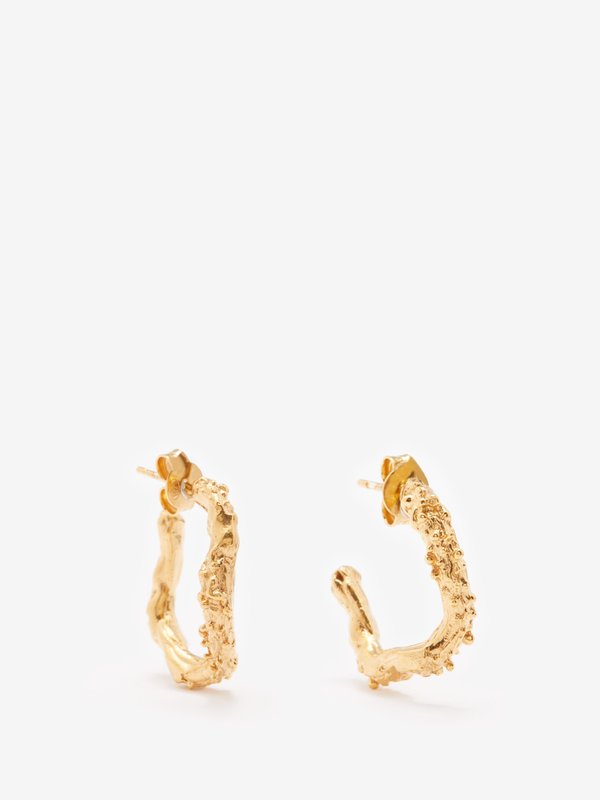 Alighieri The Lunar Rocks recycled 24kt gold-plated earrings